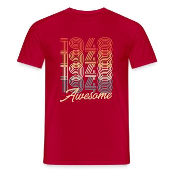 Drôle d’anniversaire génial 1948 - T-shirt homme - rouge - Devant - AI Model Male 178 dark (178cm)
