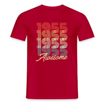Drôle d’anniversaire génial 1955 - T-shirt homme - rouge - Devant - AI Model Male 178 dark (178cm)