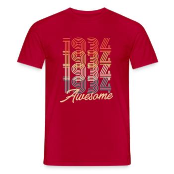 Drôle d’anniversaire génial 1934 - T-shirt homme - rouge - Devant - AI Model Male 178 dark (178cm)