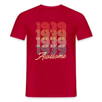 Drôle d’anniversaire génial 1939 - T-shirt homme - rouge - Devant - AI Model Male 178 dark (178cm)