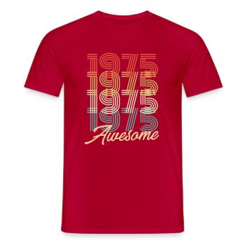 Drôle d’anniversaire génial 1975 - T-shirt homme - rouge - Devant - AI Model Male 178 dark (178cm)