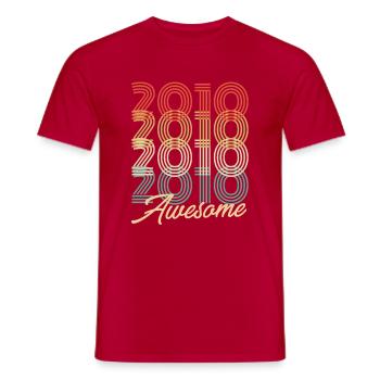 Drôle d’anniversaire génial 2010 - T-shirt homme - rouge - Devant - AI Model Male 178 dark (178cm)