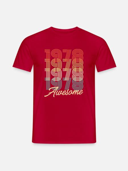 Funny Birthday Awesome 1978 - Men's T-Shirt - red
