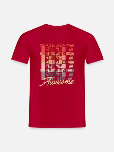 Funny Birthday Awesome 1997 - Men's T-Shirt - red