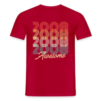 Lustiger Geburtstag Awesome 2008 - Männer T-Shirt - Rot - Vorne - AI Model Male 178 dark (178cm)