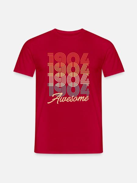 Funny Birthday Awesome 1904 - Men's T-Shirt - red