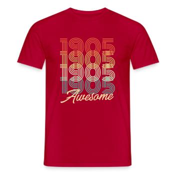 Funny Birthday Awesome 1905 - Männer T-Shirt - Rot - Vorne - AI Model Male 178 dark (178cm)