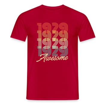 Drôle d’anniversaire génial 1929 - T-shirt homme - rouge - Devant - AI Model Male 178 dark (178cm)