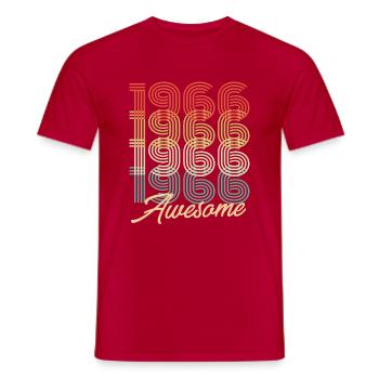 Funny Birthday Awesome 1966 - Männer T-Shirt - Rot - Vorne - AI Model Male 178 dark (178cm)