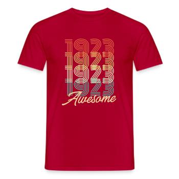 Funny Birthday Awesome 1923 - Männer T-Shirt - Rot - Vorne - AI Model Male 178 dark (178cm)