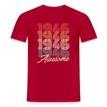Drôle d’anniversaire génial 1946 - T-shirt homme - rouge - Devant - AI Model Male 178 dark (178cm)