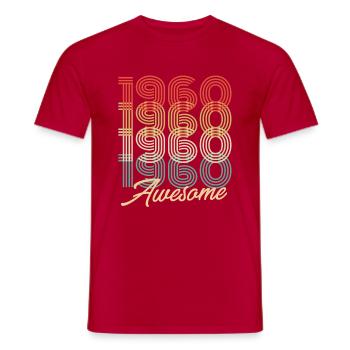 Drôle d’anniversaire génial 1960 - T-shirt homme - rouge - Devant - AI Model Male 178 dark (178cm)