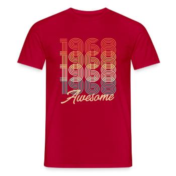 Drôle d’anniversaire génial 1968 - T-shirt homme - rouge - Devant - AI Model Male 178 dark (178cm)