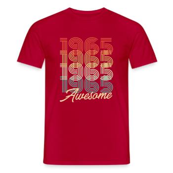 Funny Birthday Awesome 1965 - Männer T-Shirt - Rot - Vorne - AI Model Male 178 dark (178cm)