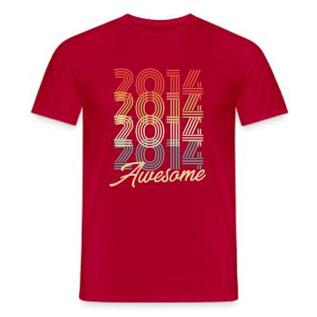 Drôle d’anniversaire génial 2014 - T-shirt homme - rouge - Devant - AI Model Male 178 dark (178cm)