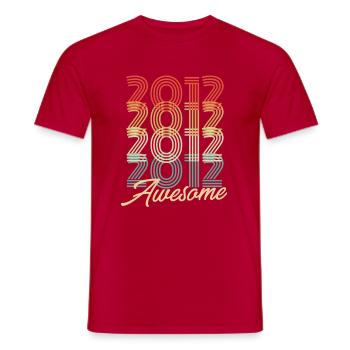 Drôle d’anniversaire génial 2012 - T-shirt homme - rouge - Devant - AI Model Male 178 dark (178cm)