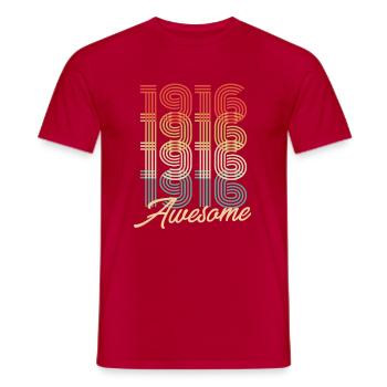 Drôle d’anniversaire génial 1916 - T-shirt homme - rouge - Devant - AI Model Male 178 dark (178cm)