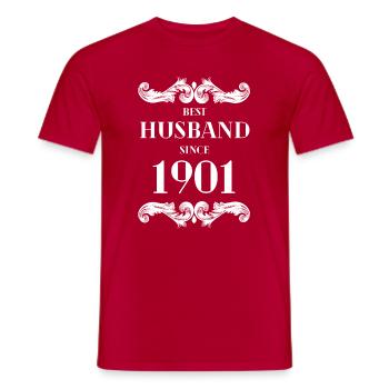 Meilleur mari depuis l’anniversaire de mariage de 1901 - T-shirt homme - rouge - Devant - AI Model Male 178 dark (178cm)