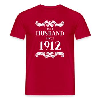 Bester Ehemann seit 1912 Hochzeitstag - Männer T-Shirt - Rot - Vorne - AI Model Male 178 dark (178cm)
