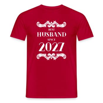 Bester Ehemann seit Hochzeitstag 2027 - Männer T-Shirt - Rot - Vorne - AI Model Male 178 dark (178cm)