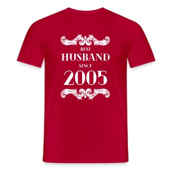 Bester Ehemann seit 2005 Hochzeitstag - Männer T-Shirt - Rot - Vorne - AI Model Male 178 dark (178cm)