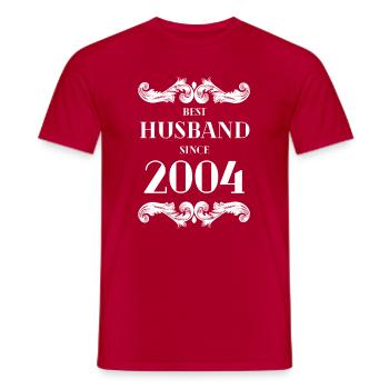 Bester Ehemann seit 2004 Hochzeitstag - Männer T-Shirt - Rot - Vorne - AI Model Male 178 dark (178cm)