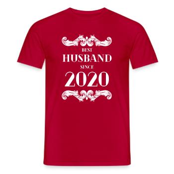 Bester Ehemann seit Hochzeitstag 2020 - Männer T-Shirt - Rot - Vorne - AI Model Male 178 dark (178cm)