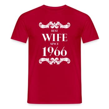 Best Wife Since 1966 Wedding - Men's T-Shirt - red - Front - AI Model Male 178 dark (178cm)