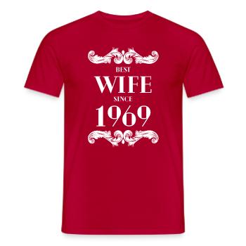 Beste Ehefrau seit 1969 Hochzeit - Männer T-Shirt - Rot - Vorne - AI Model Male 178 dark (178cm)