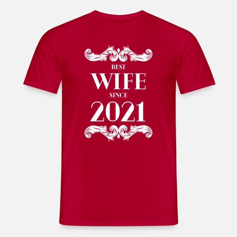 Beste Ehefrau seit 2021 Hochzeit - Männer T-Shirt - Rot