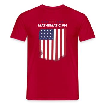 Mathématicien de l’électeur - T-shirt homme - rouge - Devant - AI Model Male 178 dark (178cm)