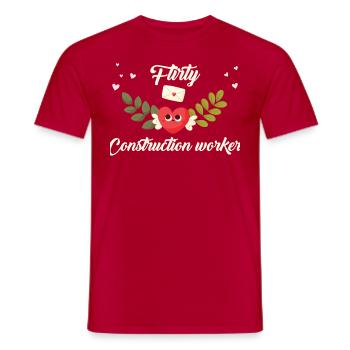 Travailleur de la construction coquette - T-shirt homme - rouge - Devant - AI Model Male 178 dark (178cm)
