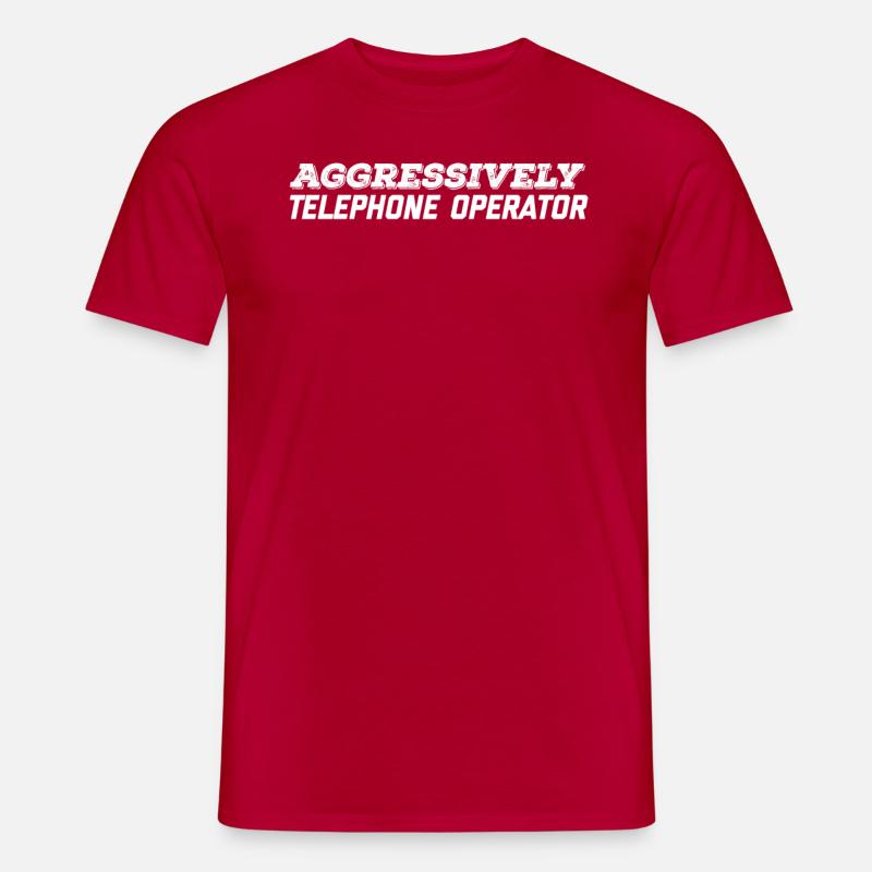 Aggressiver Telefonist - Männer T-Shirt - Rot