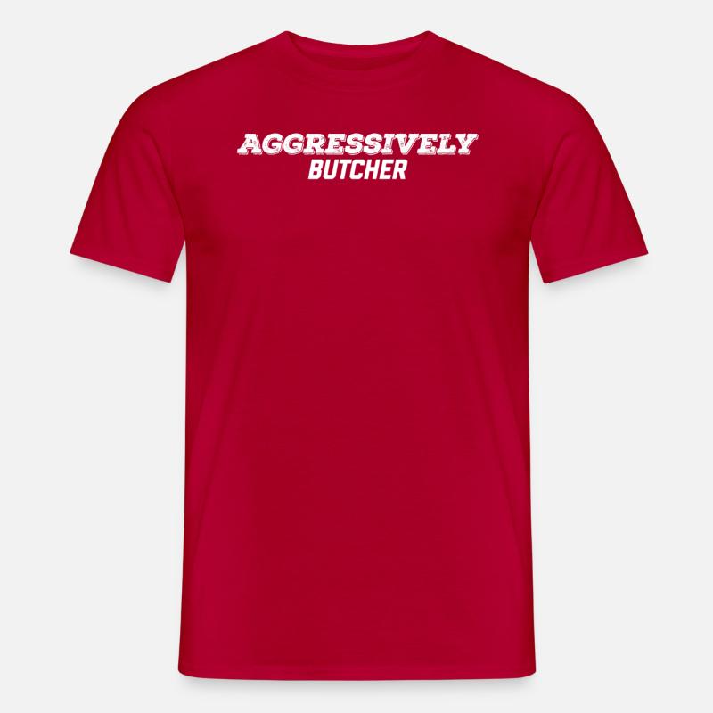 aggressiv Metzger - Männer T-Shirt - Rot