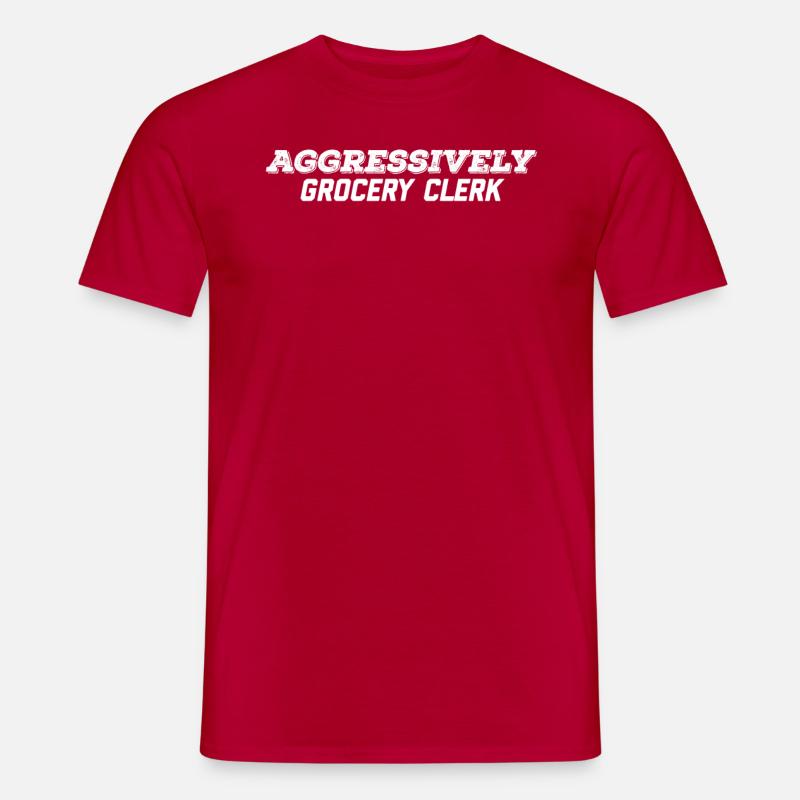 Aggressiver Lebensmittelverkäufer - Männer T-Shirt - Rot