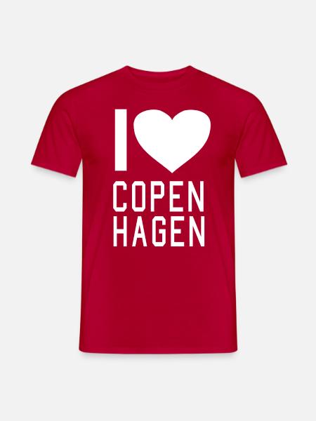 I love copenhagen - T-shirt homme - rouge
