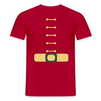 Costume d'Halloween de soldat jouet casse-noisette - T-shirt homme - rouge - Devant - AI Model Male 178 dark (178cm)