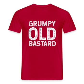 Vieux bâtard grincheux - T-shirt homme - rouge - Devant - AI Model Male 178 dark (178cm)
