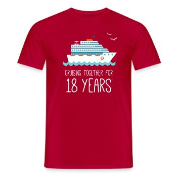 Cruising zusammen für 18 Jahre Hochzeitstag - Männer T-Shirt - Rot - Vorne - AI Model Male 178 dark (178cm)