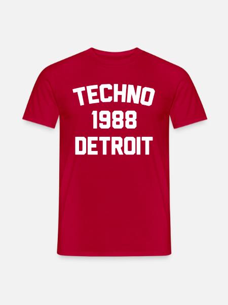 Techno 1988 Detroit - Men's T-Shirt - red