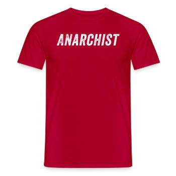 Drôle d’anarchiste - T-shirt homme - rouge - Devant - AI Model Male 178 dark (178cm)