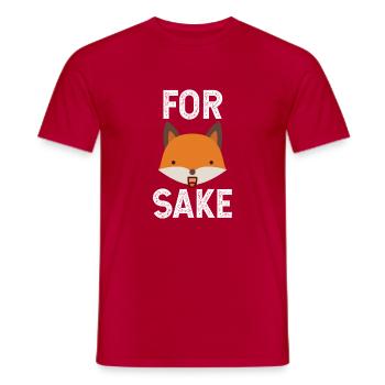 for fox sake - Men's T-Shirt - red - Front - AI Model Male 178 dark (178cm)