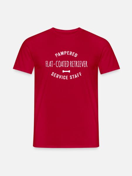 Verwöhntes flat coated Retriever Dog Servicepersonal - Männer T-Shirt - Rot