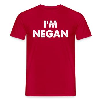 Je m’appelle Negan - T-shirt homme - rouge - Devant - AI Model Male 178 dark (178cm)