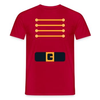 Halloween Spielzeug Soldat Nussknacker Kostüm - Männer T-Shirt - Rot - Vorne - AI Model Male 178 dark (178cm)