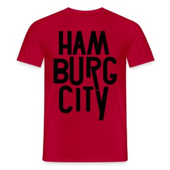 Hamburg - Männer T-Shirt - Rot - Vorne - AI Model Male 178 dark (178cm)