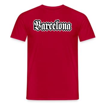 Barcelona Fanartikel Fussball Spanien Fankurve - Männer T-Shirt - Rot - Vorne - AI Model Male 178 dark (178cm)