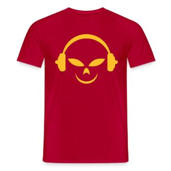 disc jockey - Men's T-Shirt - red - Front - AI Model Male 178 dark (178cm)