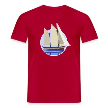 Segelyach der Traum unter den Booten und Segelboot - Männer T-Shirt - Rot - Vorne - AI Model Male 178 dark (178cm)