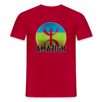 Amazigh - Men's T-Shirt - red - Front - AI Model Male 178 dark (178cm)